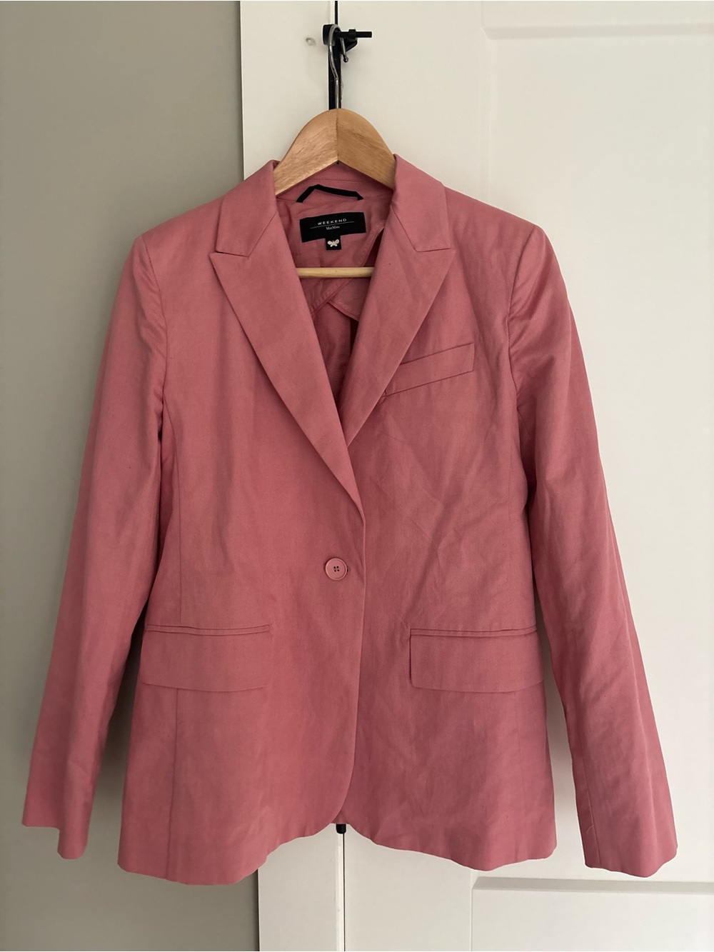 MaxMara Rose Pink Single-Button Blazer